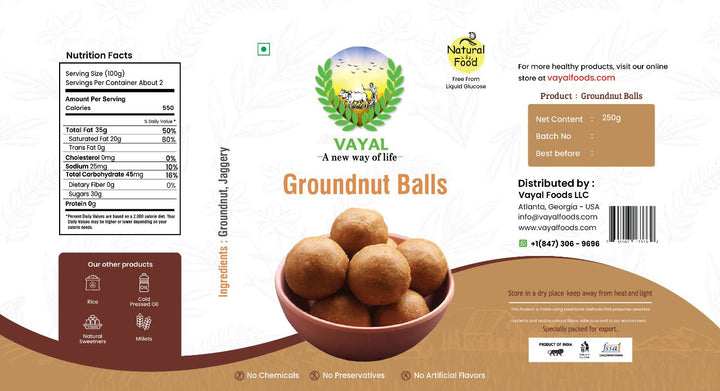 Groundnut Laddu made with 100% Natural Ingredients