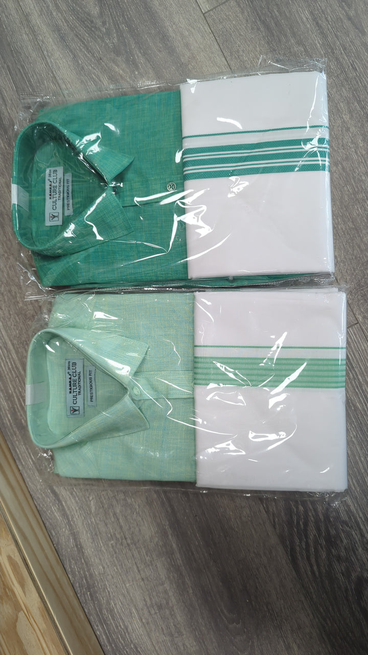 Premium cotton shirt and dhoti set