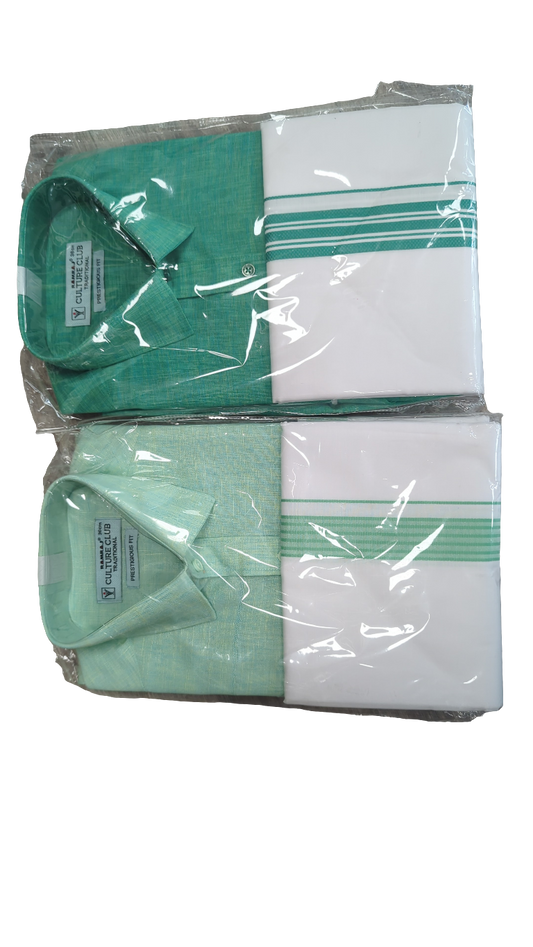 Premium cotton shirt and dhoti set